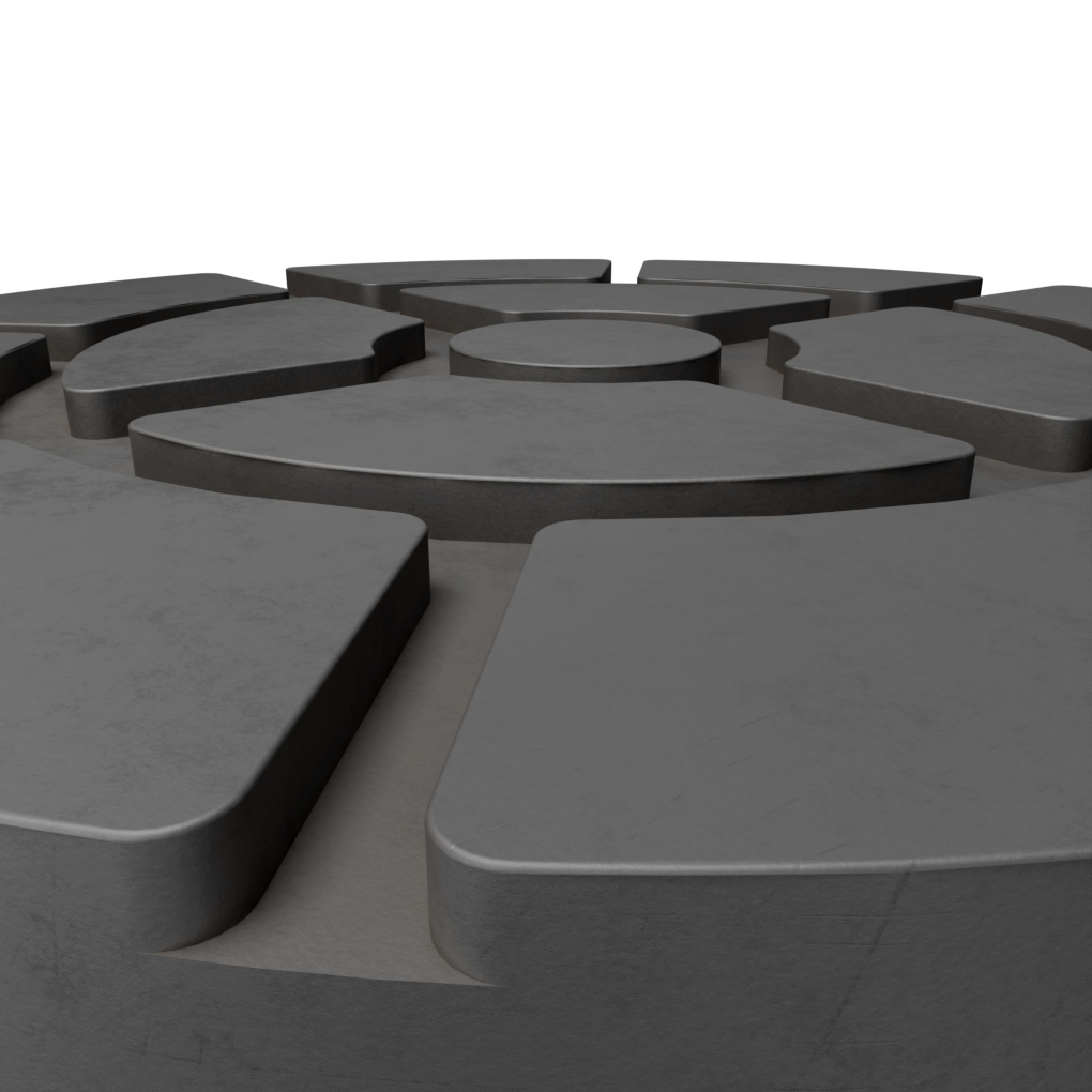 Rubber pad with steel plate suitable for RAVAGLIOLI, WERTHER lifting platforms diameter 123 mm