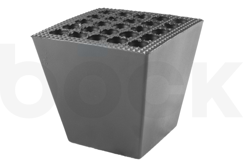 Rubber block for JAB BECKER, AUTOP universal use on scissor lifts dimensions 150 x 150 x 140 mm