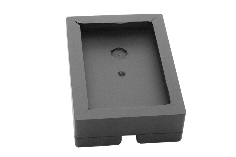 Rubber pad suitable for ROTARY lifts with dimensions of 128 x 89 x 9 mm