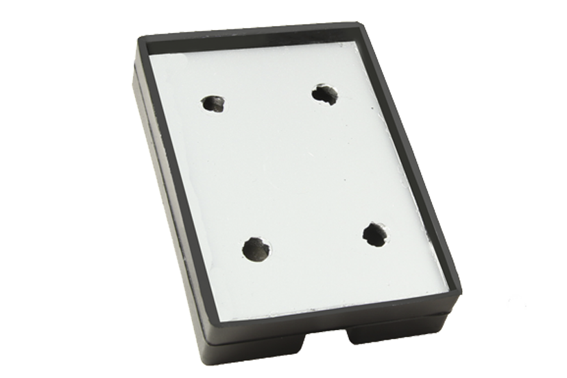Gummiteller mit Stahlplatte passend für SILENT Hebebühnen Abmessung 118 x 83 x 20 mm
