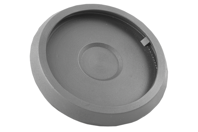 Rückansicht des Artikels ZAV-41-113, einer runden schwarzen Gummiauflage für KFZ-Hebebühnen.