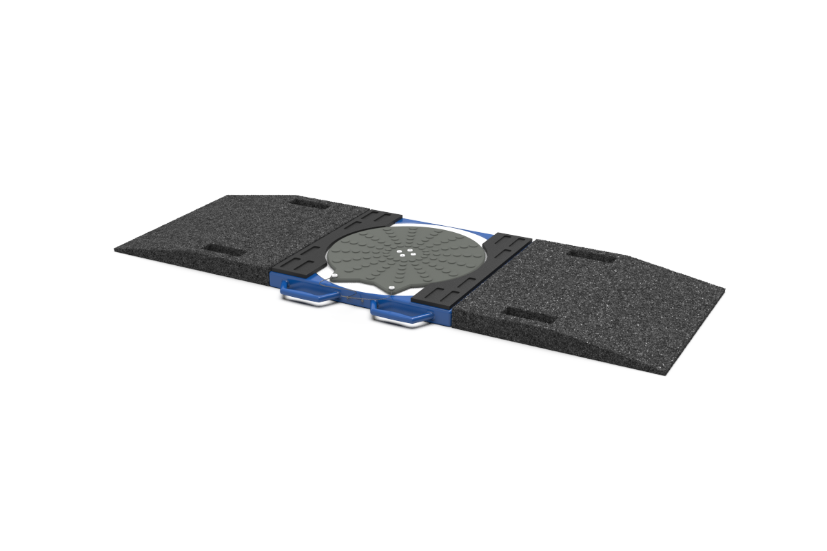 access ramp for portable wheel play detectors and wheel alignment turn ...