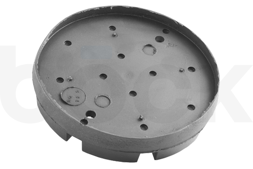 Tampon en caoutchouc avec plaque en acier adaptée aux élévateurs NUSSBAUM AMI diamètre 125 mm
