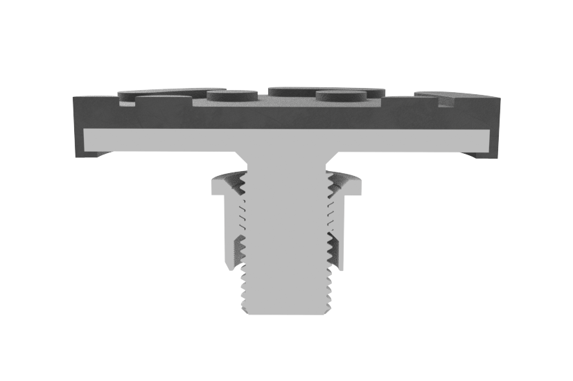 Rubber pad support plate including replaceable rubber pad suitable for CONSUL ZIPPO lifts diameter 135 mm
