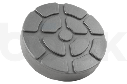 Tampon en caoutchouc avec plaque en acier adaptée aux plateformes élévatrices RAVAGLIOLI, WERTHER diamètre 123 mm