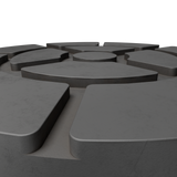 Rubber pad with steel plate suitable for RAVAGLIOLI, WERTHER lifting platforms diameter 123 mm