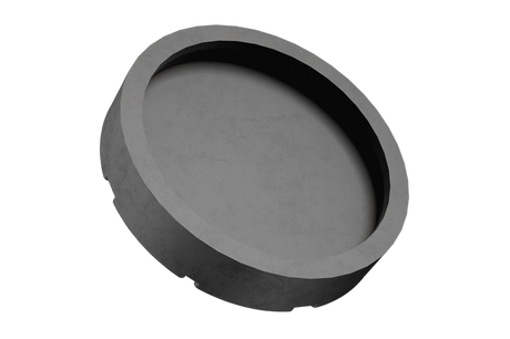 Gummiteller mit Stahlplatte passend für RAVAGLIOLI, WERTHER Hebebühnen Durchmesser 123 mm