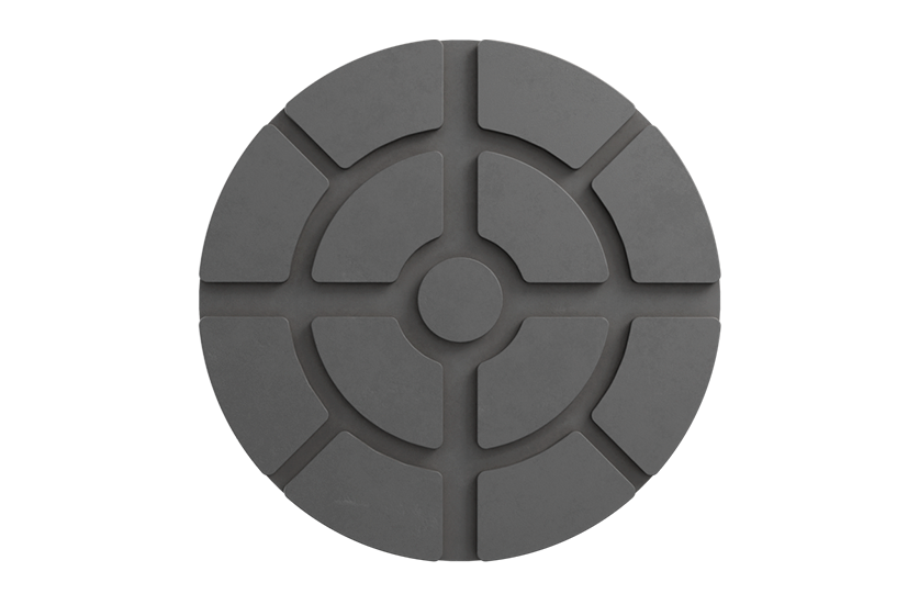 Rubber pad with steel plate suitable for RAVAGLIOLI, WERTHER lifting platforms diameter 123 mm