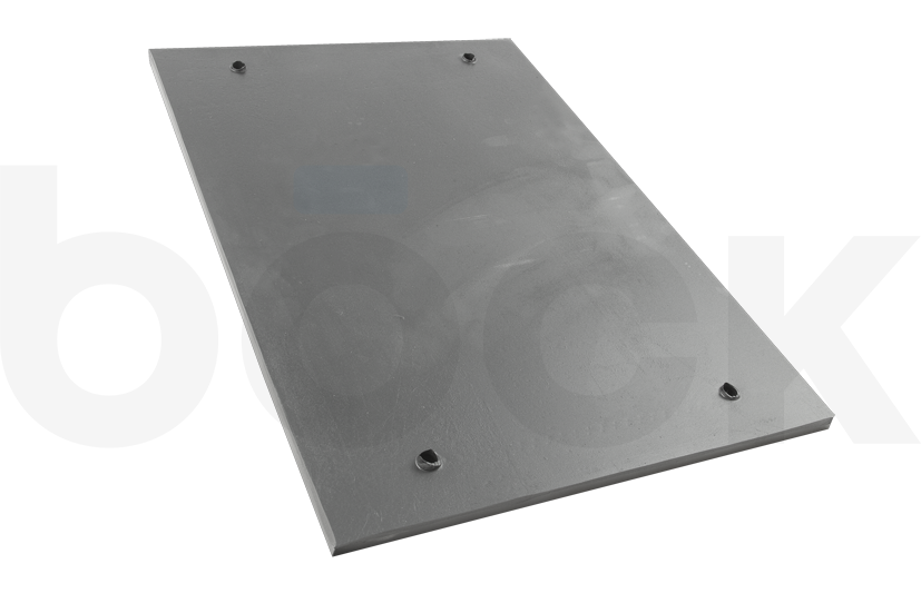 Rubber plate suitable for JAB BECKER dimensions 380 x 260 x 13 mm