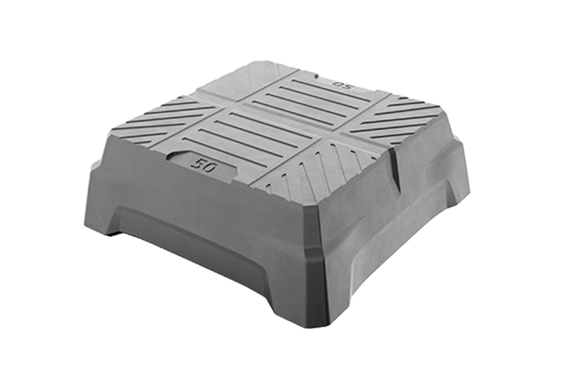 Gummiklotz für J.A.B. BECKER, AUTOP universelle Verwendung auf Scherenhebebühnen Abmessung 150 x 150 x 50 mm