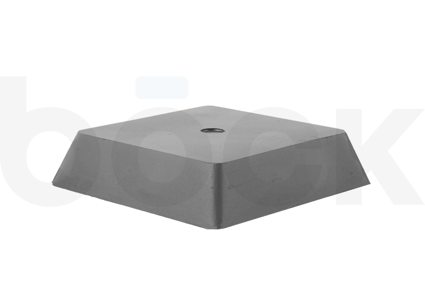 Rubber block for JAB BECKER, AUTOP universal use on scissor lifts dimensions 150 x 150 x 30 mm
