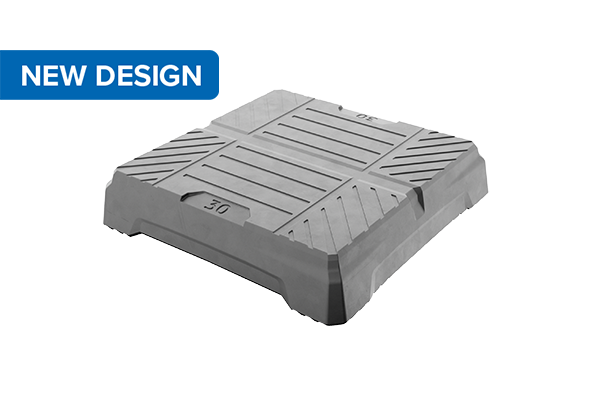 Rubber block for JAB BECKER, AUTOP universal use on scissor lifts dimensions 150 x 150 x 30 mm