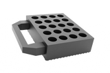 Rubber block "with safety handle" for universal use on scissor lifts 160 x 120 x 40 mm
