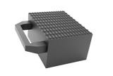 Rubber block "with safety handle" for universal use on scissor lifts 160 x 120 x 80 mm