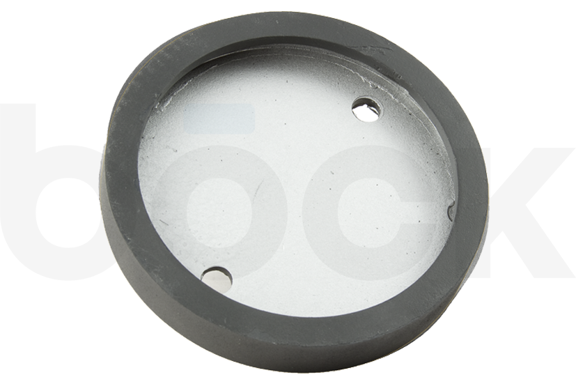 Tampon en caoutchouc avec plaque en acier adaptée aux élévateurs MAHA diamètre 120 mm