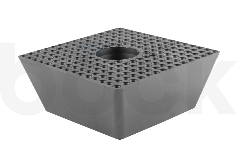 Rubber block for MAHA and universal use on scissor lifts dimensions 150 x 150 x 60 mm