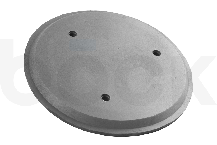 Tampon en caoutchouc avec plaque en acier adaptée aux élévateurs STENHOJ diamètre 158 mm