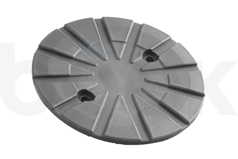 Gummiteller mit Stahlplatte passend für STENHOJ, AUTOP, FOG, CAR-O-LINER Hebebühnen Durchmesser 121 mm