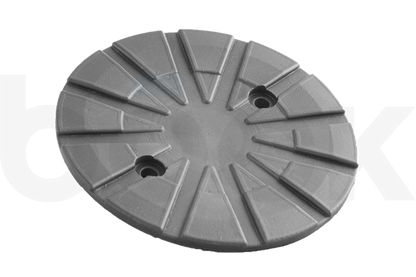 Tampon en caoutchouc avec plaque en acier adaptée aux élévateurs STENHOJ, AUTOP, FOG, CAR-O-LINER diamètre 121 mm