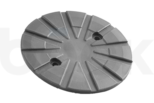 Tampon en caoutchouc avec plaque en acier adaptée aux élévateurs STENHOJ, AUTOP, FOG, CAR-O-LINER diamètre 121 mm