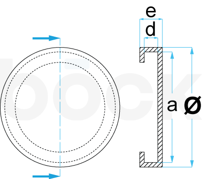 Tampon en caoutchouc adaptée aux élévateurs CORGHI / HPA / MONDOLFO FERRO / ORLANDINI / SICE diamètre 123 mm