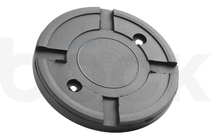 Gummiteller mit Stahlplatte passend für SLIFT, IME Hebebühnen Durchmesser 122 mm