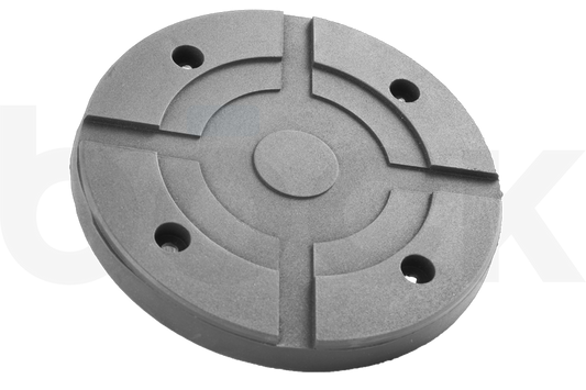 Gummiteller mit Stahlplatte passend für SLIFT, IME Hebebühnen Durchmesser 155 mm