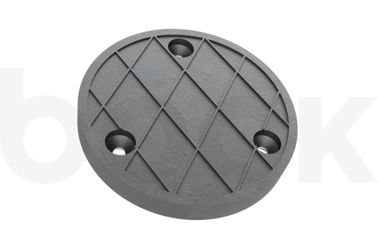 Tampon en caoutchouc avec plaque en acier adaptée aux élévateurs JAB BECKER diamètre 120 mm