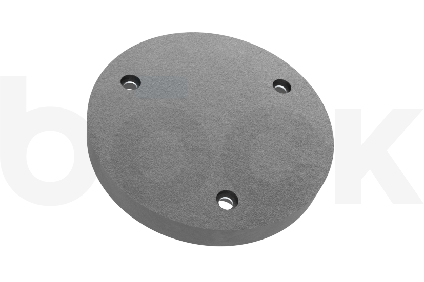 Tampon en caoutchouc avec plaque en acier adaptée aux élévateurs JAB BECKER diamètre 120 mm