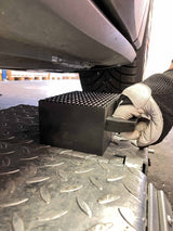 Rubber block "with safety handle" for universal use on scissor lifts 160 x 120 x 80 mm