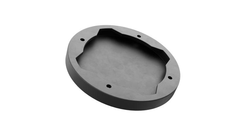tampone in gomma con piastra in acciaio versione heavy duty compatibile con sollevatori ROTARY, RAVAGLIOLI, HERRMANN, ATH-HEINL diametro 123 mm