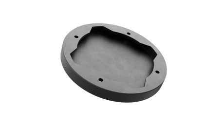tampone in gomma con piastra in acciaio versione heavy duty compatibile con sollevatori ROTARY, RAVAGLIOLI, HERRMANN, ATH-HEINL diametro 123 mm